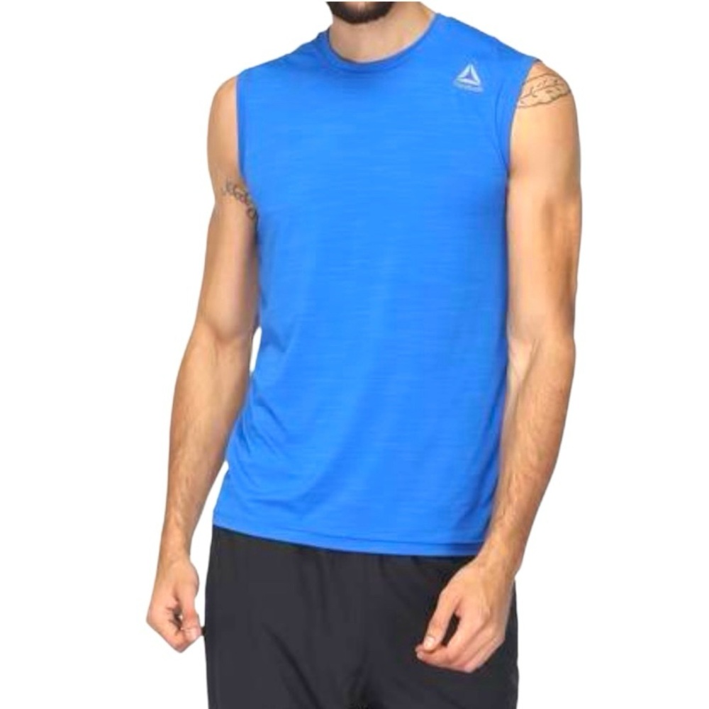 Reebok Blue Sleeveless Round Neck Activewear Tee Tank Top Size S/CH/P